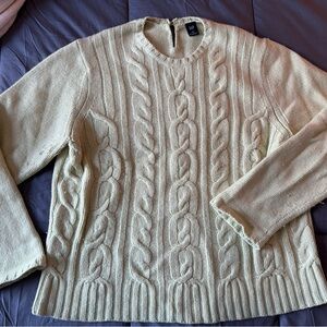 GAP Cable Knit Sweater in Light Lime Green XXL